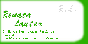 renata lauter business card